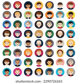 Icono de personas conjunto de ilustraciones aisladas