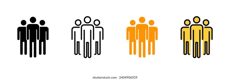 People icon set vector. person sign and symbol. User Icon vector