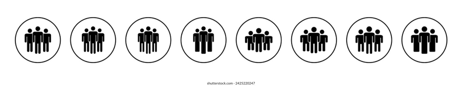 People icon set vector. person sign and symbol. User Icon vector