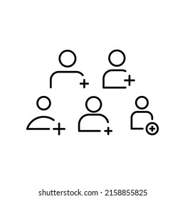 Ilustración de diseño del símbolo del vector conjunto de iconos de personas