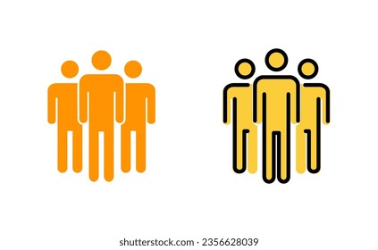 Juego de iconos de personas para la aplicación web y móvil. signo y símbolo de persona. vector de icono de usuario