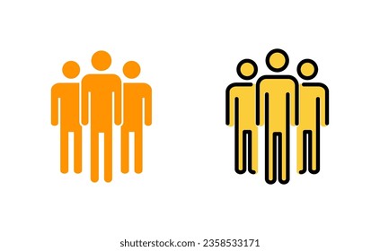 People icon set for web and mobile app. person sign and symbol. User Icon vector