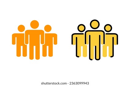 People icon set for web and mobile app. person sign and symbol. User Icon vector
