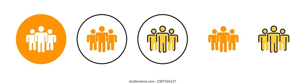 People Icon Set für Web und Mobile App. Personenzeichen und -zeichen. Benutzersymbol-Vektorgrafik