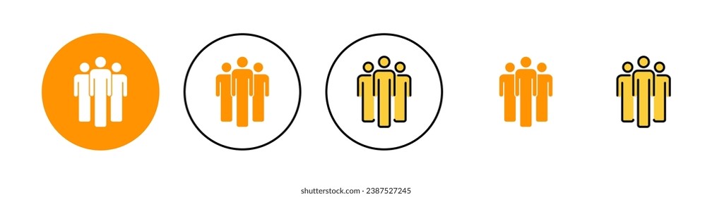People icon set for web and mobile app. person sign and symbol. User Icon vector