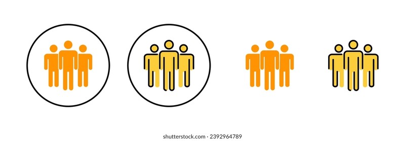 Juego de iconos de personas para la aplicación web y móvil. signo y símbolo de persona. vector de icono de usuario