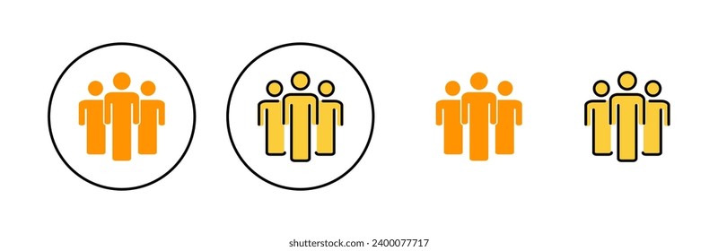 People icon set for web and mobile app. person sign and symbol. User Icon vector