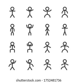 people icon set/Flat icon set design, Out line vector icon set for design.