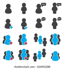 people icon silhouette vector 