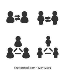 people icon silhouette vector 