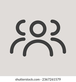 Icono de personas en estilo simple, plano y minimalista
