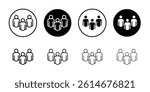 people icon Simple outline vector logo