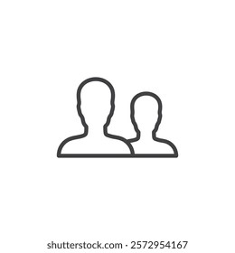 people icon Simple outline vector logo