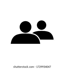 People icon. Simple representation of group of people. Vector Illustration