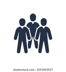 People icon. Solid glyph series icon