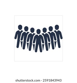 People icon. Solid glyph series icon