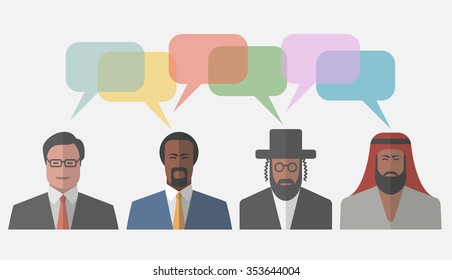 People icon with speech clouds