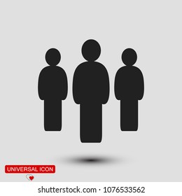 people icon, stock vector illustration flat design style