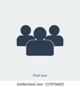 people icon, stock vector illustration flat design style