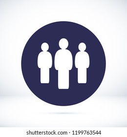 people icon, stock vector illustration flat design style