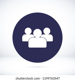 people icon, stock vector illustration flat design style