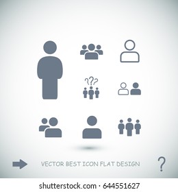 people icon, stock vector illustration flat design style