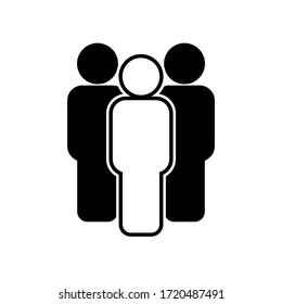 people icon symbol vector. isolated eps10 editable