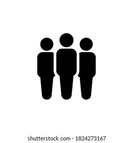 People icon symbol vector on white background