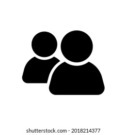 People icon. Team symbol. Black icon
