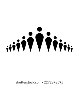 People Icon, Teamwork Icon, Teamwork Icon Vector Art Illustration