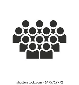People icon template color editable. People symbol vector sign isolated on white background.