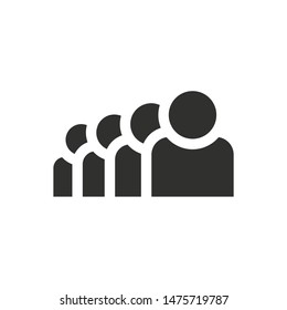 People icon template color editable. People symbol vector sign isolated on white background.