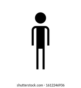 People icon template, Persons symbol vector sign in black flat shape design isolated on white background