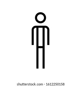 People icon template, Persons symbol vector sign in outline style isolated on white background