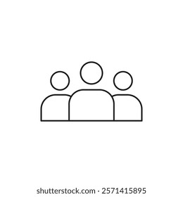 people icon Thin line vector