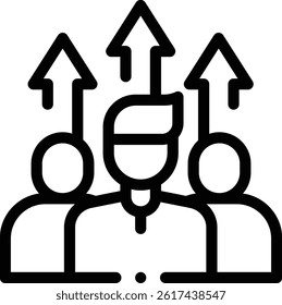 people icon. Thin Linear Style Design Isolated On White Background