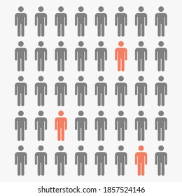 people icon think different illustration concept,vector.