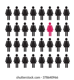 people icon think different Illustration design