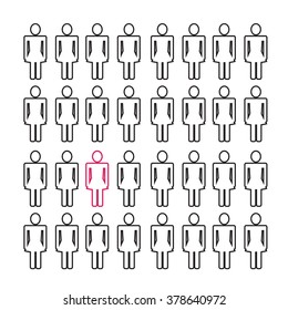 people icon think different Illustration design