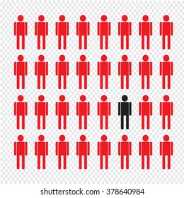 people icon think different Illustration design