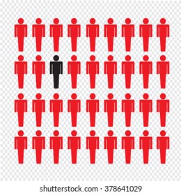 people icon think different Illustration design