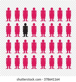 people icon think different Illustration design