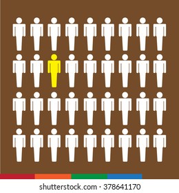 people icon think different Illustration design