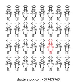 people icon think different Illustration design