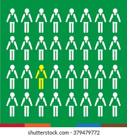 people icon think different Illustration design