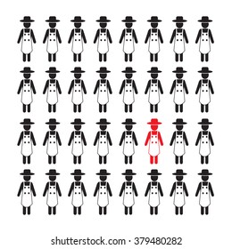 people icon think different Illustration design