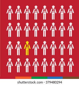 people icon think different Illustration design