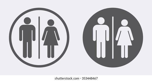 People icon . Toilet sign set . Vector illustration