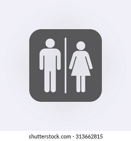 People Icon , Toilet Sign . Vector Illustration