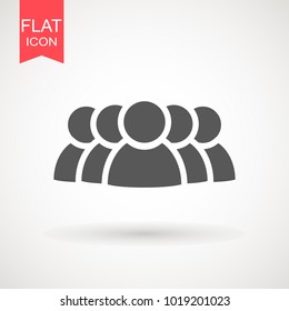 People Icon in trendy flat style isolated on white background. Crowd sign. Persons symbol for your web site design, logo, app, UI. Vector illustration,